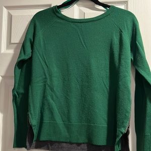 TAHARI “Baseball Jersey” Sweater, Merino Wool